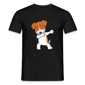 Tupfen Jack Russell Liebe Jack Russell - Männer T-Shirt - Schwarz - Vorne - AI Model Male 178 light (178cm)