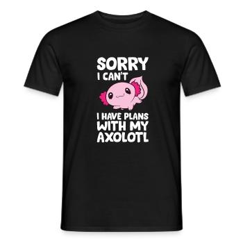 Malheureusement je ne peux pas, j’ai des plans avec mon - T-shirt homme - noir - Devant - AI Model Male 178 light (178cm)