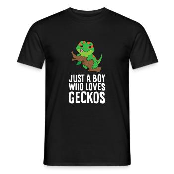 Gecko mignon Juste un garçon qui aime les geckos - T-shirt homme - noir - Devant - AI Model Male 178 light (178cm)