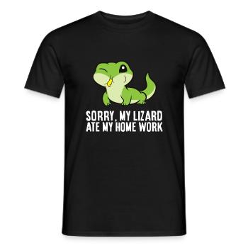Entschuldigung, meine Eidechse hat meine - Männer T-Shirt - Schwarz - Vorne - AI Model Male 178 light (178cm)