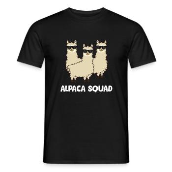 Alpaca Squad Love Alpacas - Men's T-Shirt - black - Front - AI Model Male 178 light (178cm)