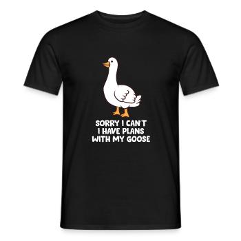 Funny Goose Sorry I Can't I Have Plans With My - Men's T-Shirt - black - Front - AI Model Male 178 light (178cm)