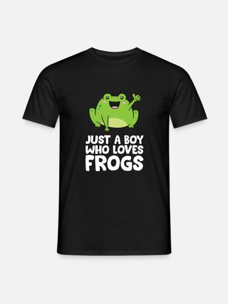 Just A Boy Who Loves Frogs - Men's T-Shirt - black