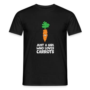 Just a Girl Who Loves Carrots - Men's T-Shirt - black - Front - AI Model Male 178 light (178cm)