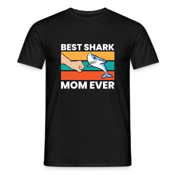 Shark Lover Mama Meilleure maman requin de tous les temps - T-shirt homme - noir - Devant - AI Model Male 178 light (178cm)