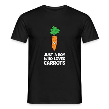 Juste un garçon qui aime les carottes - T-shirt homme - noir - Devant - AI Model Male 178 light (178cm)