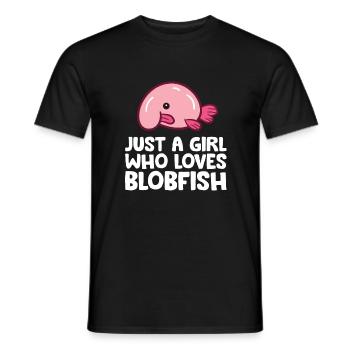 Just a Girl Who Loves Blobfish - Men's T-Shirt - black - Front - AI Model Male 178 light (178cm)