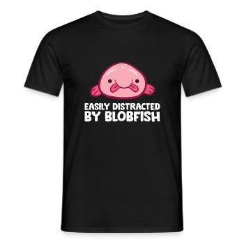 Blobfish Sea Creature Easily Distracted By - Men's T-Shirt - black - Front - AI Model Male 178 light (178cm)