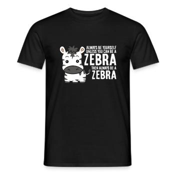 Soyez toujours vous-même à moins de connaître un zèbre - T-shirt homme - noir - Devant - AI Model Male 178 light (178cm)