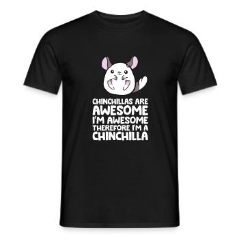 Chinchillas sind fantastisch, deshalb bin ich ein - Männer T-Shirt - Schwarz - Vorne - AI Model Male 178 light (178cm)