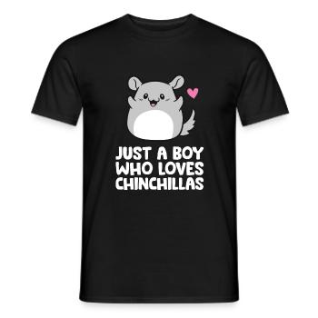 Nur ein Junge, der Chinchillas liebt - Männer T-Shirt - Schwarz - Vorne - AI Model Male 178 light (178cm)