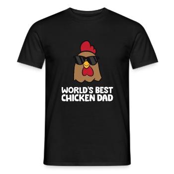 Propriétaire de poulet Papa Meilleur poulet papa du monde - T-shirt homme - noir - Devant - AI Model Male 178 light (178cm)