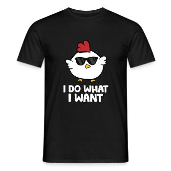 Ich mache was ich will Lustiges Huhn - Männer T-Shirt - Schwarz - Vorne - AI Model Male 178 light (178cm)