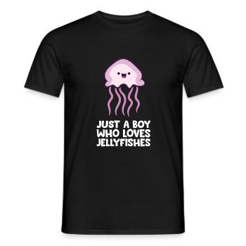 Nur ein Junge, der Quallen liebt - Männer T-Shirt - Schwarz - Vorne - AI Model Male 178 light (178cm)