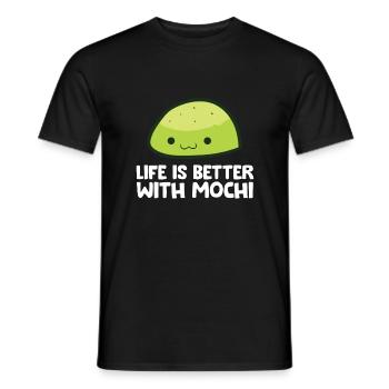 Das Leben ist besser mit Mochi - Männer T-Shirt - Schwarz - Vorne - AI Model Male 178 light (178cm)