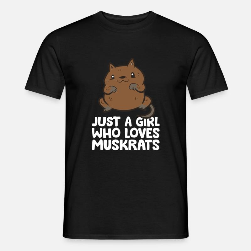 Nur ein Mädchen, das Bisamratten liebt - Männer T-Shirt - Schwarz