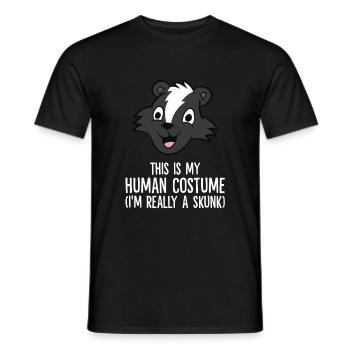 C’est mon costume humain, je suis vraiment une mouffette - T-shirt homme - noir - Devant - AI Model Male 178 light (178cm)