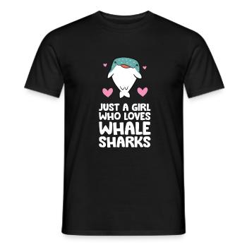 Nur ein Mädchen, das Walhaie liebt - Männer T-Shirt - Schwarz - Vorne - AI Model Male 178 light (178cm)
