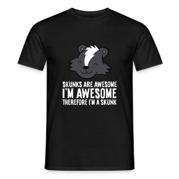 Les mouffettes sont géniales. Je suis génial Donc je suis un - T-shirt homme - noir - Devant - AI Model Male 178 light (178cm)