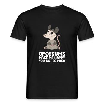 Opossums Make Me Happy You Not So Much Funny - Men's T-Shirt - black - Front - AI Model Male 178 light (178cm)