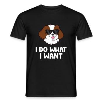 Ich mache was ich will Cavalier King Charles - Männer T-Shirt - Schwarz - Vorne - AI Model Male 178 light (178cm)