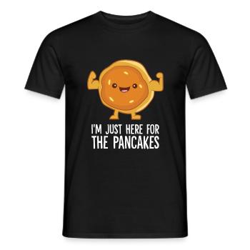 Je ne suis là que pour les crêpes - T-shirt homme - noir - Devant - AI Model Male 178 light (178cm)