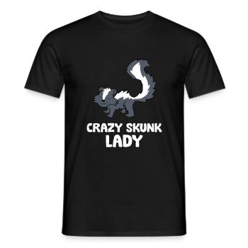 Femme mouffette folle - T-shirt homme - noir - Devant - AI Model Male 178 light (178cm)