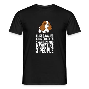 J’aime cavalier King Charles Spaniels et peut-être 3 - T-shirt homme - noir - Devant - AI Model Male 178 light (178cm)