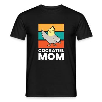 Cockatiel Maman Cockatiel Perroquet Mignon Cockatiel Oiseau - T-shirt homme - noir - Devant - AI Model Male 178 light (178cm)