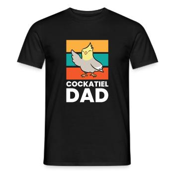 Cockatiel Papa Cockatiel Perroquet Mignon Cockatiel Oiseau - T-shirt homme - noir - Devant - AI Model Male 178 light (178cm)