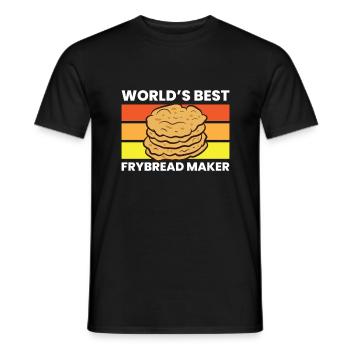 Frybread Baker Weltbester Frybread Maker - Männer T-Shirt - Schwarz - Vorne - AI Model Male 178 light (178cm)