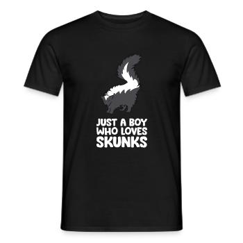 Juste un garçon qui aime les mouffettes - T-shirt homme - noir - Devant - AI Model Male 178 light (178cm)