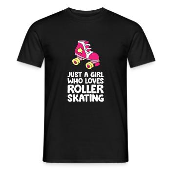 Just a Girl Who Loves Roller Skating - Men's T-Shirt - black - Front - AI Model Male 178 light (178cm)