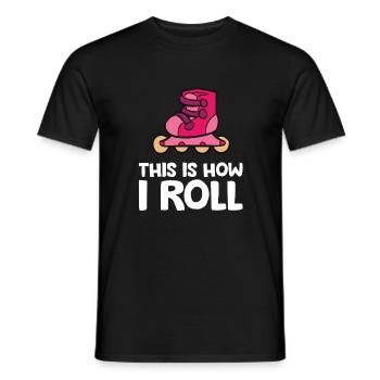 Inline-Skating Rollerblading So rolle ich - Männer T-Shirt - Schwarz - Vorne - AI Model Male 178 light (178cm)