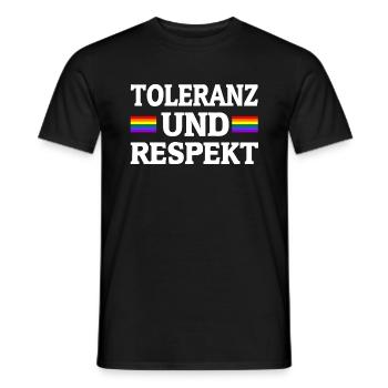Toleranz Und Respekt Gay Rights LGBTQ Regenbogen - Männer T-Shirt - Schwarz - Vorne - AI Model Male 178 light (178cm)