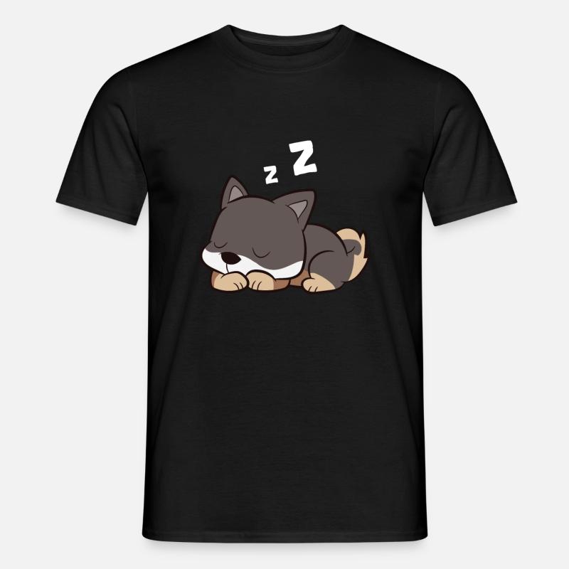 Shikoku Hund Sovende Kochi-Ken Hund Japan - Mænd T-shirt - sort