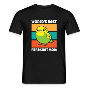 Perruche Perruche Oiseau Mama Worlds Best - T-shirt homme - noir - Devant - AI Model Male 178 light (178cm)