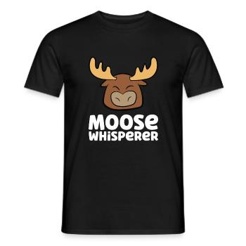 Moose Whisperer - Men's T-Shirt - black - Front - AI Model Male 178 light (178cm)
