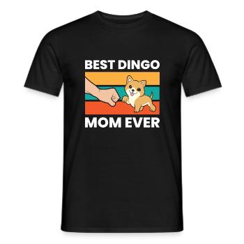 Australian Dingo Dog Mama Best Dingo Mom Ever - Men's T-Shirt - black - Front - AI Model Male 178 light (178cm)