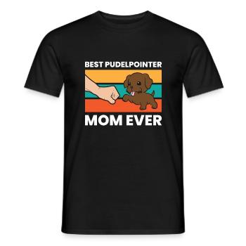 Best Pudelpointer Mom Ever - Männer T-Shirt - Schwarz - Vorne - AI Model Male 178 light (178cm)