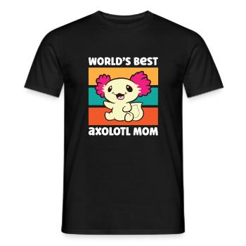 MeilleurS Mondes Axolotl Maman Mère Maman Drôle Axolotl - T-shirt homme - noir - Devant - AI Model Male 178 light (178cm)