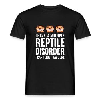 I Have Multiple Reptile Disorder I Can't Just - Men's T-Shirt - black - Front - AI Model Male 178 light (178cm)