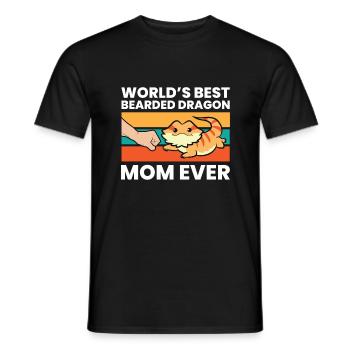World's Best Bearded Dragon Mom Ever - Men's T-Shirt - black - Front - AI Model Male 178 light (178cm)