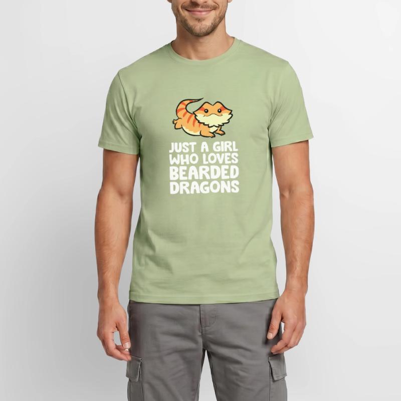 Bartagame Eidechse Nur ein Mädchen, das Männer T-Shirt