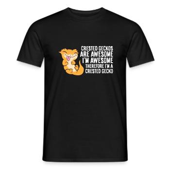 Crested Geckos Are Awesome Im Awesome Im A - Men's T-Shirt - black - Front - AI Model Male 178 light (178cm)