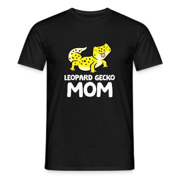 Leopard Gecko Mom Lizard Reptile Mother Leopard - Men's T-Shirt - black - Front - AI Model Male 178 light (178cm)