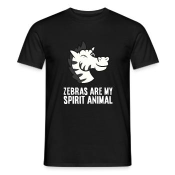 Les zèbres sont mon animal d’âme Chers zèbres - T-shirt homme - noir - Devant - AI Model Male 178 light (178cm)