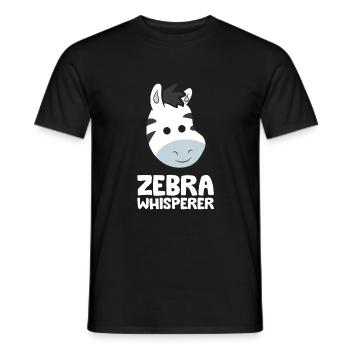 Zebra Whisperer Animal Cute Zebra - Men's T-Shirt - black - Front - AI Model Male 178 light (178cm)