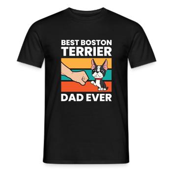 Meilleur Boston Terrier Papa Ever Pet - T-shirt homme - noir - Devant - AI Model Male 178 light (178cm)