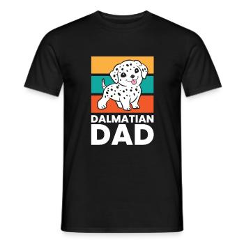 Dalmatian Dog Papa Dalmatian Dad - Men's T-Shirt - black - Front - AI Model Male 178 light (178cm)